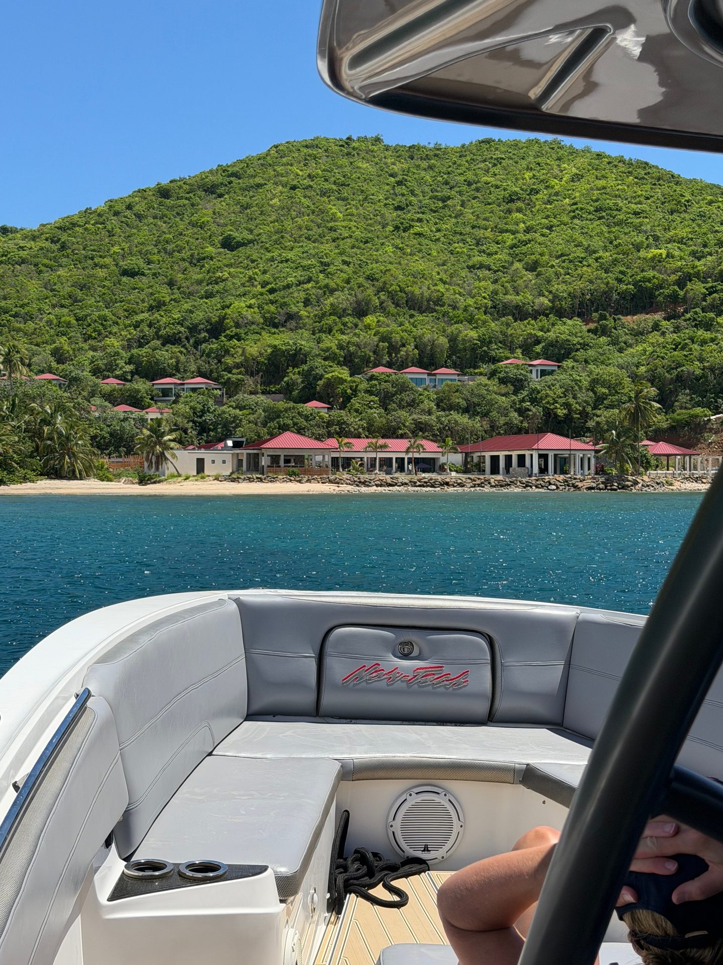 BVI anchorage viewed from a charter boat